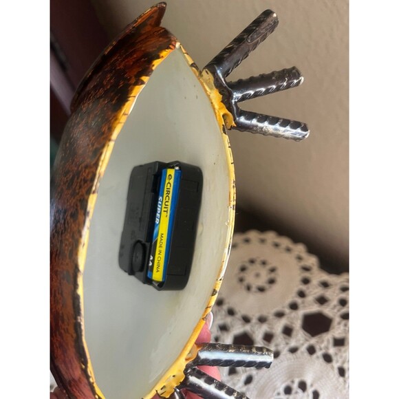 Art Deco Metal Art Owl Clock - Picture 4 of 5